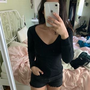V neck long sleeve